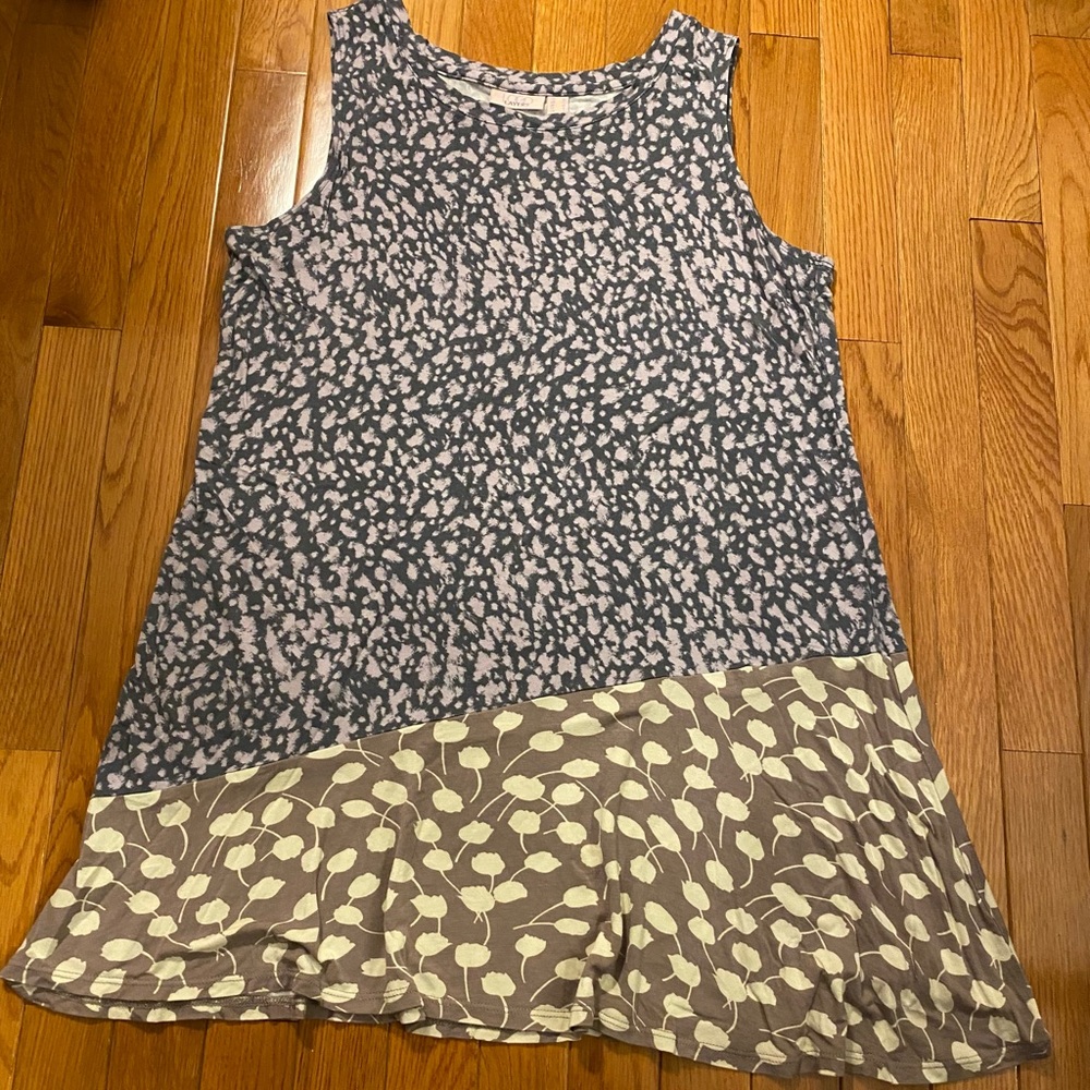 LOGO LAYERS TUNIC TANK two tone